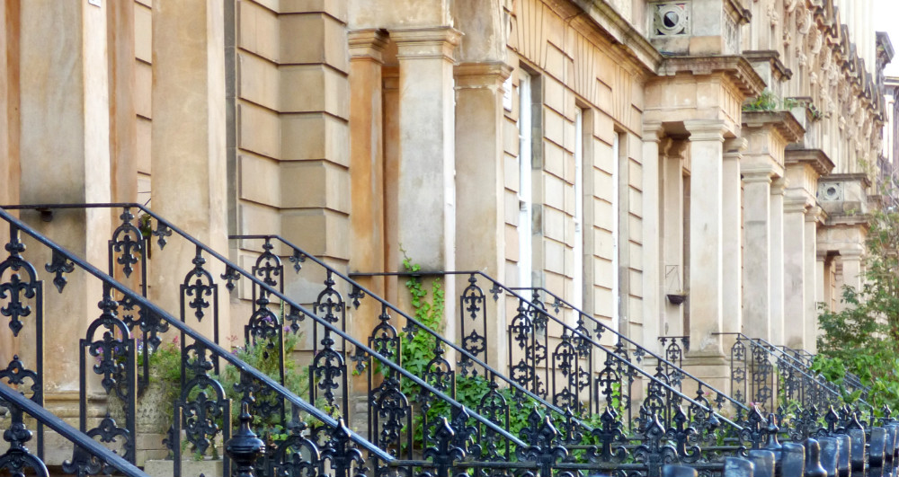 AREA PAGE Glasgow Scotland 19th Century Architecture Detail shutterstock_690570739